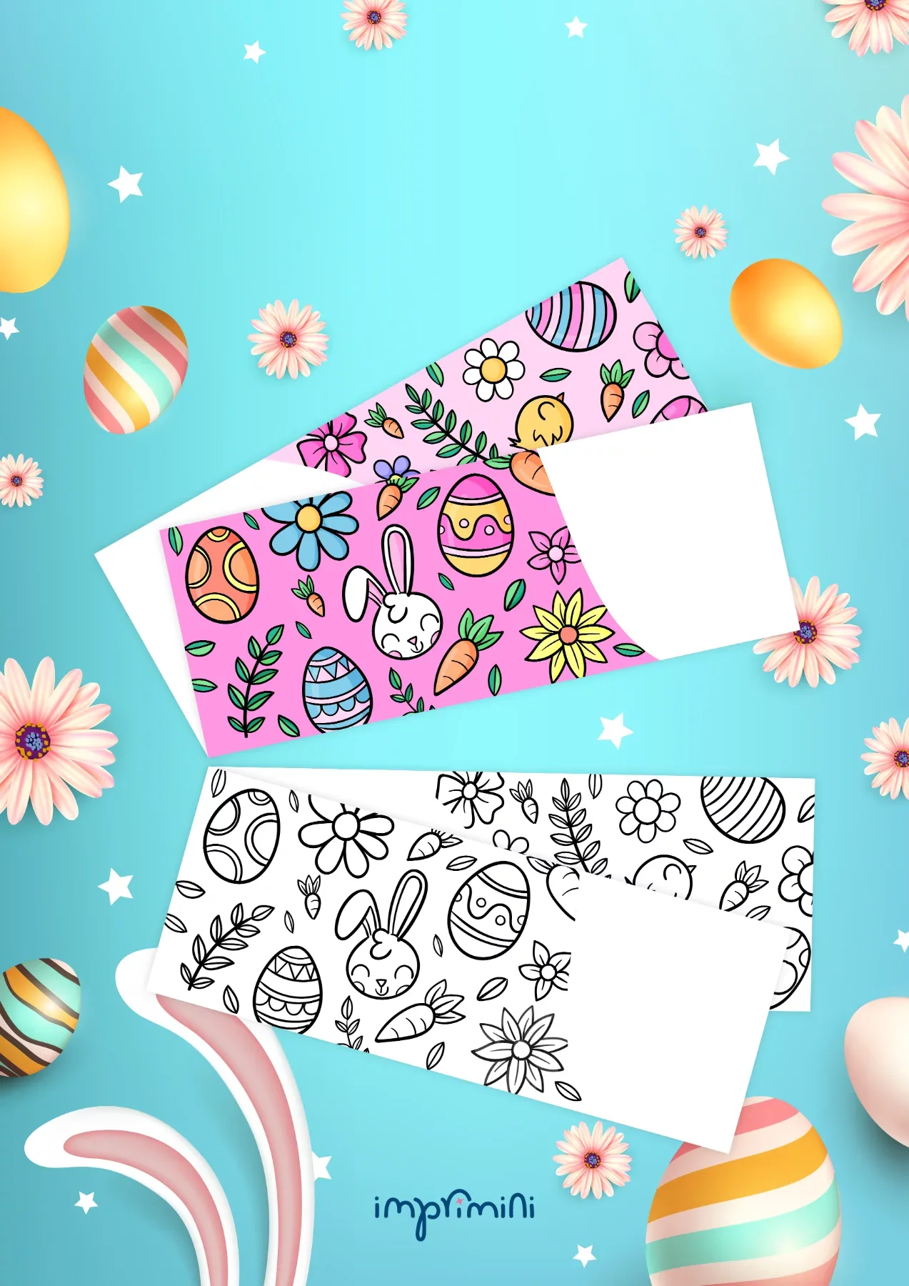 2 Marque-Pages Pâques à colorier