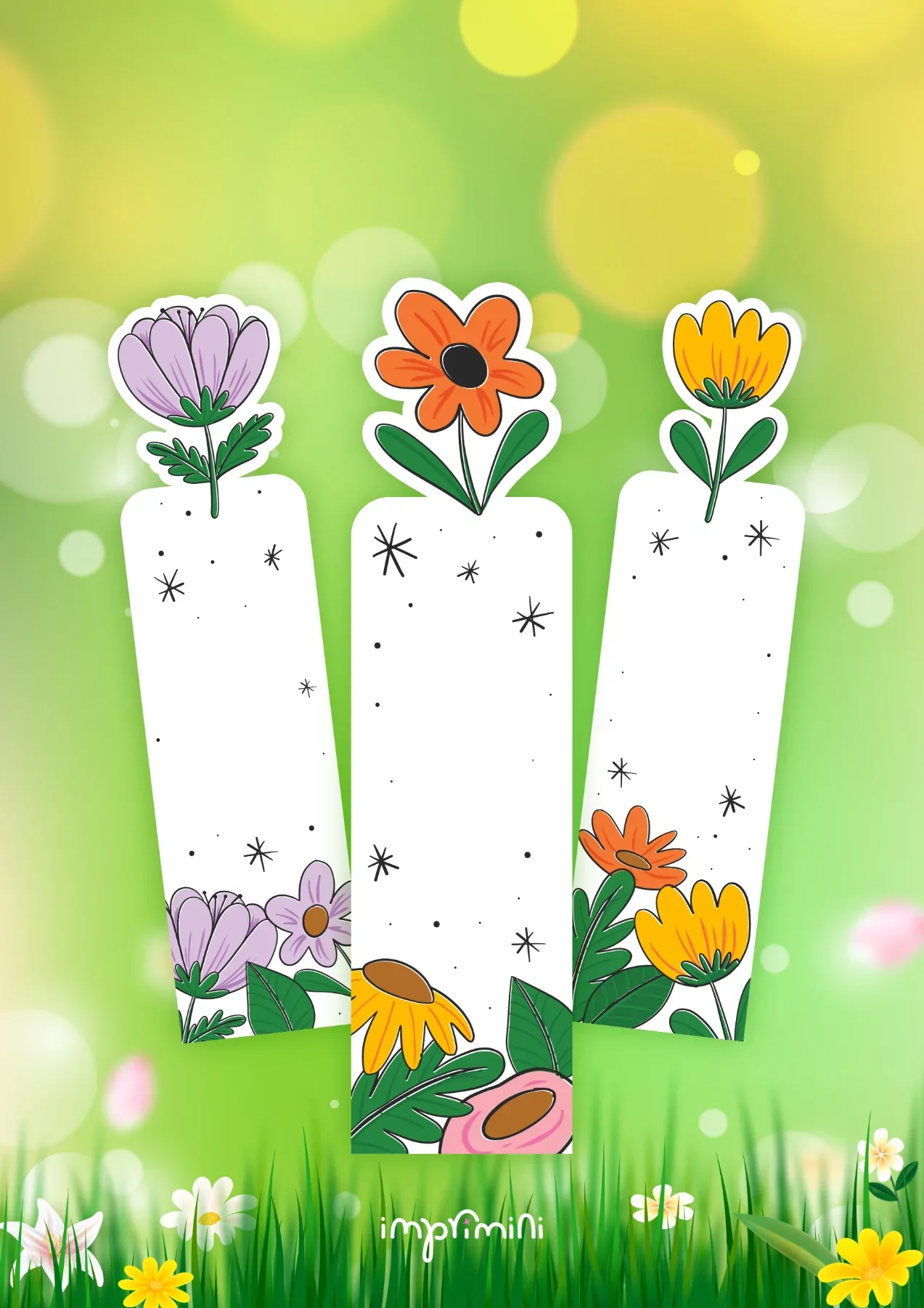 3 Marque-pages Floraux