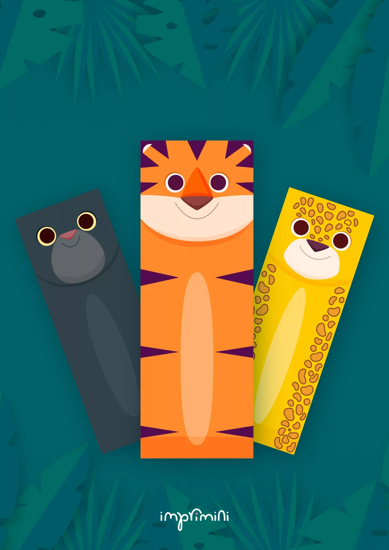 3 Marque-Pages Animaux Jungle